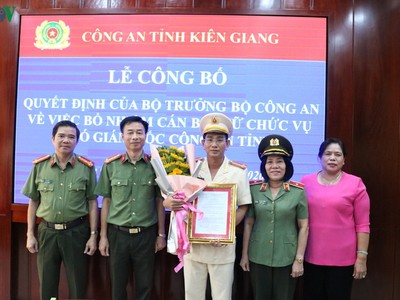 Thượng tá Trần Văn Cung được bổ nhiệm giữ chức Phó giám đốc Công an tỉnh Kiên Giang.