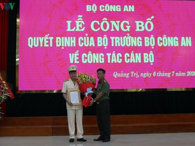 Trung tá Kiều Đức Tính được bổ nhiệm làm Phó Giám đốc Công an tỉnh Quảng Trị.