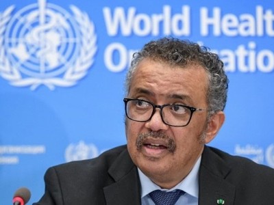 Tổng Giám đốc WHO Tedros Adhanom Ghebreyesus. Ảnh:
 AFP.