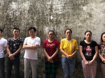 Một số đối tượng trong chuyên án (Ảnh: Công an Nghệ An).