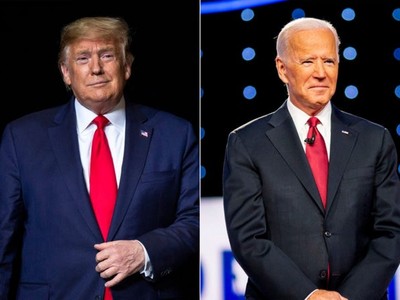Tổng thống Mỹ Donald Trump và ứng viên đảng Dân chủ Joe Biden. Ảnh: USA Today.