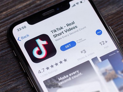 Ứng dụng TikTok trên hệ điều hành iOS. Ảnh: FT.