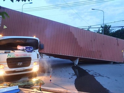 Hiện trường vụ tai nạn.