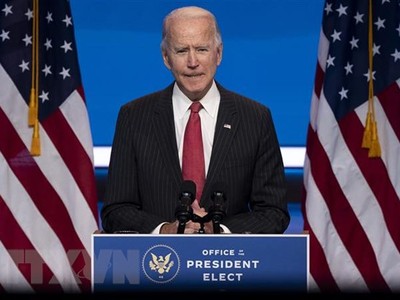 Ông Joe Biden phát biểu sau cuộc họp với các Thống đốc bang lưỡng đảng tại Wilmington, bang Delaware ngày 19/11/2020. (Ảnh: AFP/TTXVN).