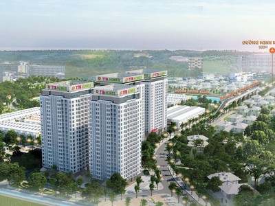 Tổng thể dự án TBCO Riverside với mật độ xây dựng chỉ 27%.
