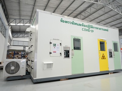 Buồng di động lấy mẫu xét nghiệm.