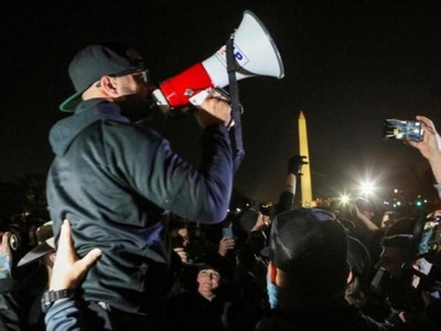 Một cuộc biểu tình phản đối kết quả bầu cử Tổng thống Mỹ ở Washington, DC, ngày 11/12/2020. Ảnh: REUTERS.