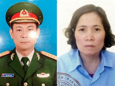 Bị cáo Hoa Hữu Long và vợ là Cao Thị Kim Loan. (Nguồn: tuoitre.vn).