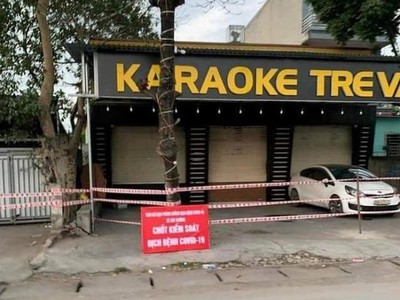 Quán karaoke Tre Vàng ở xã Tân Trường (huyện Cẩm Giàng, Hải Dương) là một trong số những quán có nhân viên mắc Covid-19.