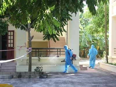 Khu vực cách ly, điều trị COVID-19 tại Phòng khám Đa khoa khu vực Cầu Yên, huyện Hoa Lư, tỉnh Ninh Bình. (Ảnh: Thùy Dung/TTXVN).