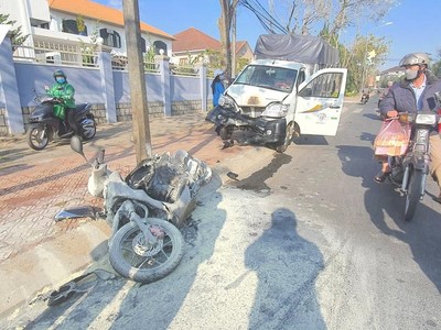 Hiện trường vụ tai nạn.