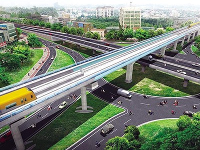 Phối cảnh một đoạn của Dự án metro số 5 (Hà Nội).