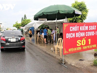 Hải Phòng cũng dừng hoạt động các chốt kiểm soát dịch bệnh tiếp giáp với tỉnh Hải Dương.