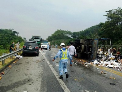 Hiện trường vụ tai nạn.