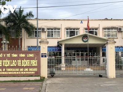 Bệnh viện Lao và bệnh phổi tỉnh Vĩnh Long nơi đang cách ly điều trị các bệnh nhân mắc Covid-19.