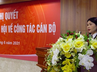 Phó Tổng Kiểm toán Nhà nước Hà Thị Mỹ Dung phát biểu tại buổi lễ (Ảnh: Cổng TTĐT KTNN).