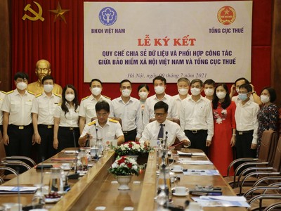 Lễ ký kết Quy chế chia sẻ dữ liệu và phối hợp công tác giữa hai Ngành.