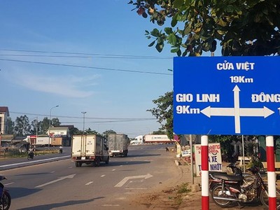 Một đoạn Quốc lộ 1 qua Tp. Đông Hà - Quảng Trị. (Ảnh: Lâm Thành Huy).