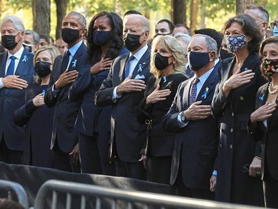 Tổng thống Joe Biden và một số cựu Tổng thống Mỹ tham dự lễ tưởng niệm .(Nguồn: GettyImages).