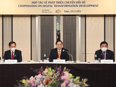 Thủ tướng Phạm Minh Chính phát biểu chào mừng. (Ảnh: Dương Giang/TTXVN).