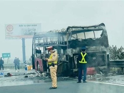 Hiện trường vụ cháy. (Ảnh: TTXVN).