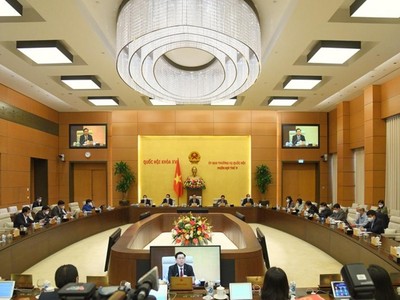 Phiên họp thứ 9 của Ủy ban Thường vụ Quốc hội diễn ra trong 2 đợt với 7,5 ngày làm việc. Ảnh: Quốc hội.