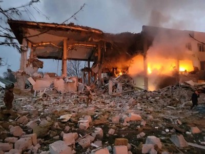 Căn cứ chiến binh nước ngoài ở Tây Ukraine đã bị quân đội Nga tấn công. Ảnh: New York Times.