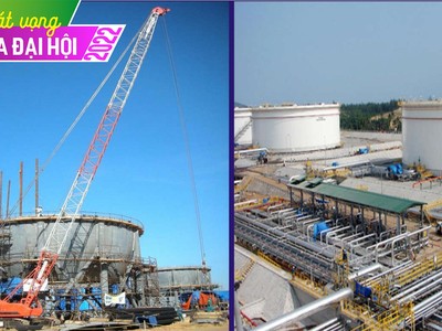 Nhà máy lọc dầu Dung Quất, nhà máy lọc dầu Nghi Sơn.