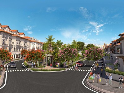 Phân khu The Link sở hữu lợi thế về vị trí cùng cấu trúc đô thị hài hòa. Ảnh phối cảnh minh họa.