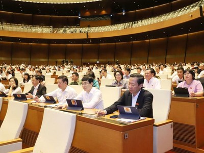 Phiên họp sáng 16/6 của Quốc hội.