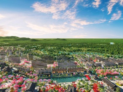 Phân khu Koto sở hữu vị trí đắc địa trong quần thể Sun Beauty Onsen. Ảnh phối cảnh minh họa.