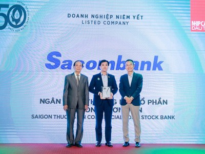 Sacombank được vinh danh Top 50 Doanh nghiệp phát triển bền vững 2022