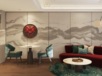 Yếu tố văn hóa bản địa thể hiện trong thiết kế nội thất căn hộ Phoenix Legend – MGallery (Ảnh: Phoenix Legend).