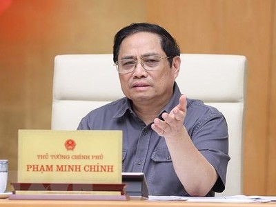 Thủ tướng Phạm Minh Chính chủ trì phiên họp. (Ảnh: Dương Giang/TTXVN)