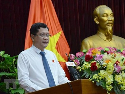 Ông Trần Phước Sơn được bầu làm Phó Chủ tịch Hội đồng Nhân dân thành phố Đà Nẵng nhiệm kỳ 2021-2026. (Ảnh: Quốc Dũng/TTXVN)