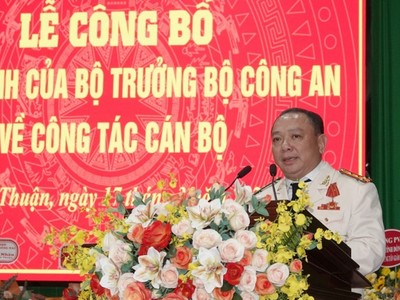 Đại tá Lê Quang Nhân - tân Giám đốc Công an tỉnh Bình Thuận (Ảnh: B.T)
