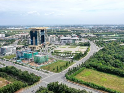 Khu vực trung tâm thành phố mới Bình Dương đang phát triển sôi động.