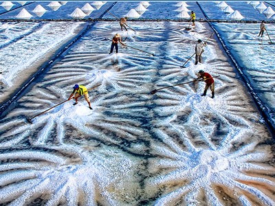 Điểm tham quan cánh đồng Muối Bạc Liêu (Ảnh Phan Thanh Cường)