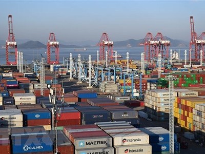 Cảng container ở Ninh Ba-Chu San, tỉnh Chiết Giang, Trung Quốc. (Ảnh: THX/TTXVN)