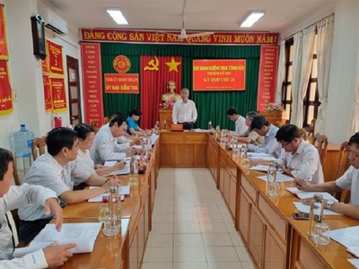 Kỳ họp thứ 23 của Ủy ban Kiểm tra Tỉnh ủy Bình Thuận (Ảnh: UBKT).