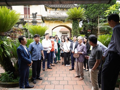 Đoàn khảo sát do Sở Du lịch Hà Nội chủ trì tổ chức tại huyện Phú Xuyên, ngày 26/4/2023.