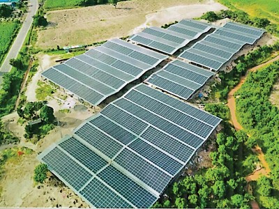 Một dự án điện năng lượng mặt trời tại tỉnh Gia Lai.