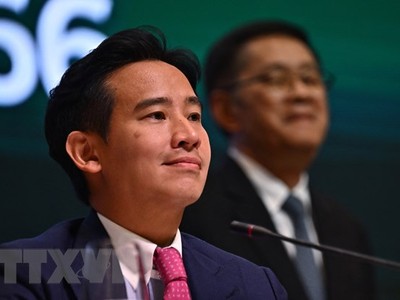 Ông Pita Limjaroenrat, lãnh đạo đảng Tiến bước (MFP) đồng thời là ứng cử viên Thủ