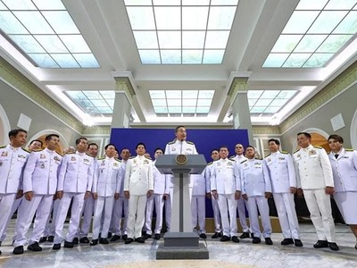 Thủ tướng Srettha Thavisin cùng nội các Thái Lan tuyên thệ nhậm chức. (Nguồn: Reuters).