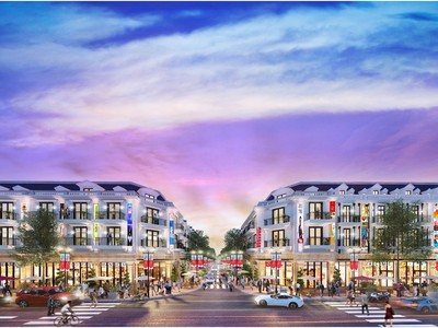 Phối cảnh phố đi bộ kết hợp thương mại của khu đô thị Estella City.