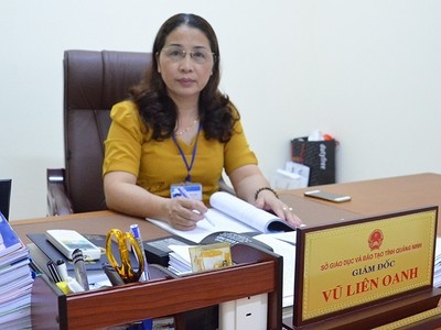 Bà Vũ Liên Oanh khi còn là Giám đốc Sở Giáo dục và Đào tạo Quảng Ninh.