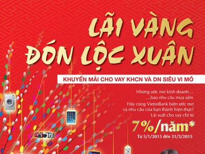 VietinBank triển khai chương trình “Lãi vàng đón lộc xuân”, lãi suất chỉ từ 7%/năm