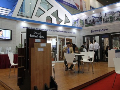 Khu trưng bày và giới thiệu sản phẩm của Eurowindow tại Triển lãm Vietbuild 2016