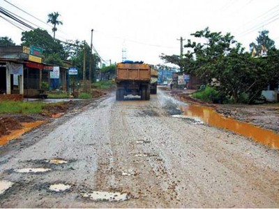 Quốc lộ 20 trước khi được cải tạo, nâng cấp
