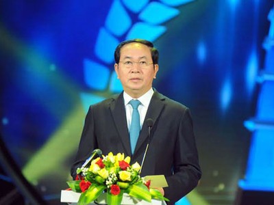 Chủ tịch nước Trần Đại Quang phát biểu tại buổi lễ (Ảnh: KTĐT)